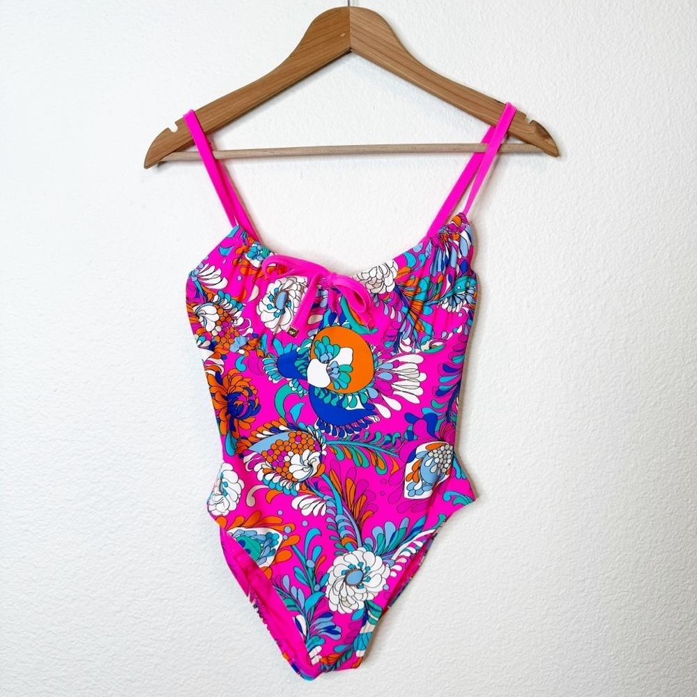 Kate Spade Sea Garden One Piece Swimsuit in Radiant Pink Size Small NWT - Picture 2 of 9